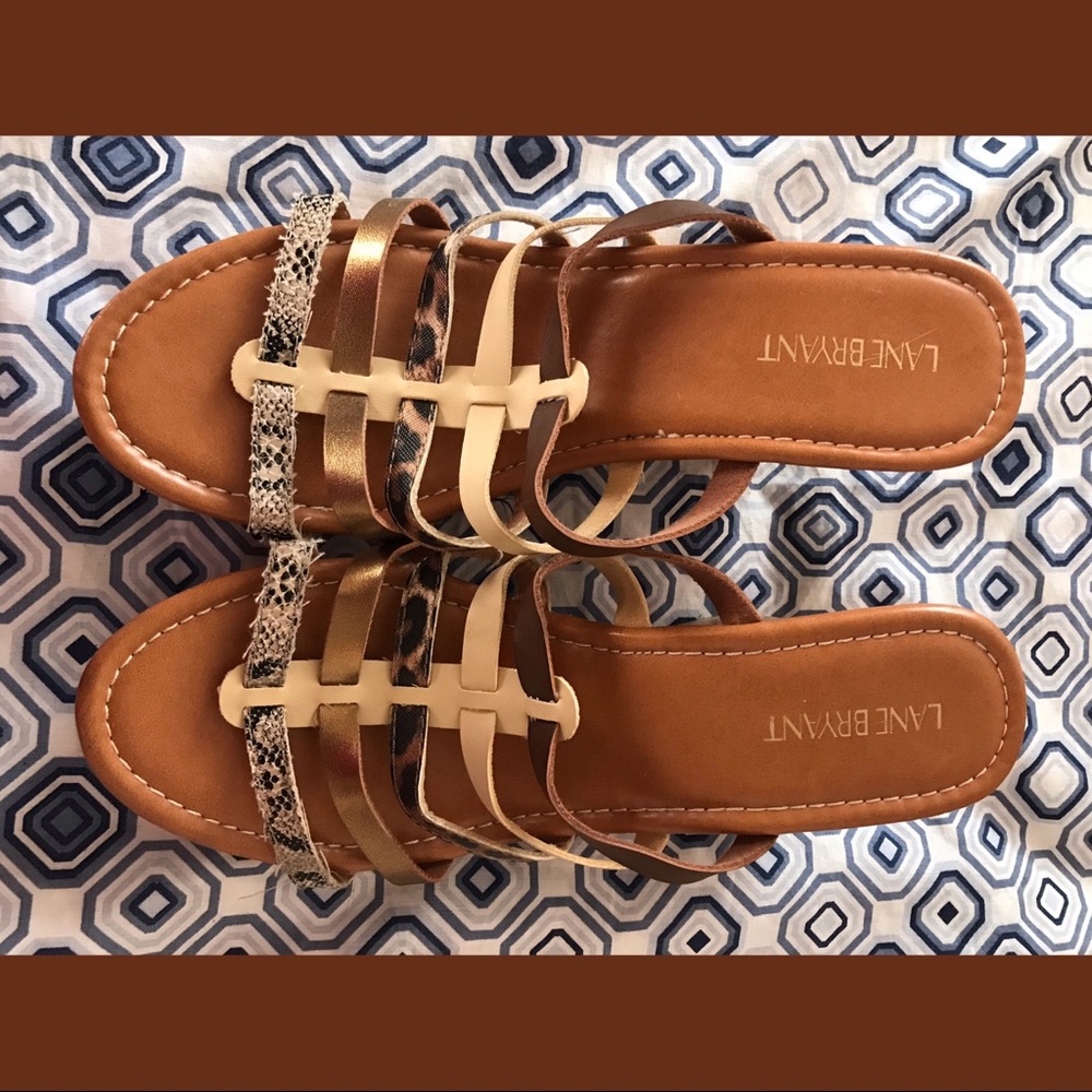 LANE BRYANT SIZE 11W cork like wedges